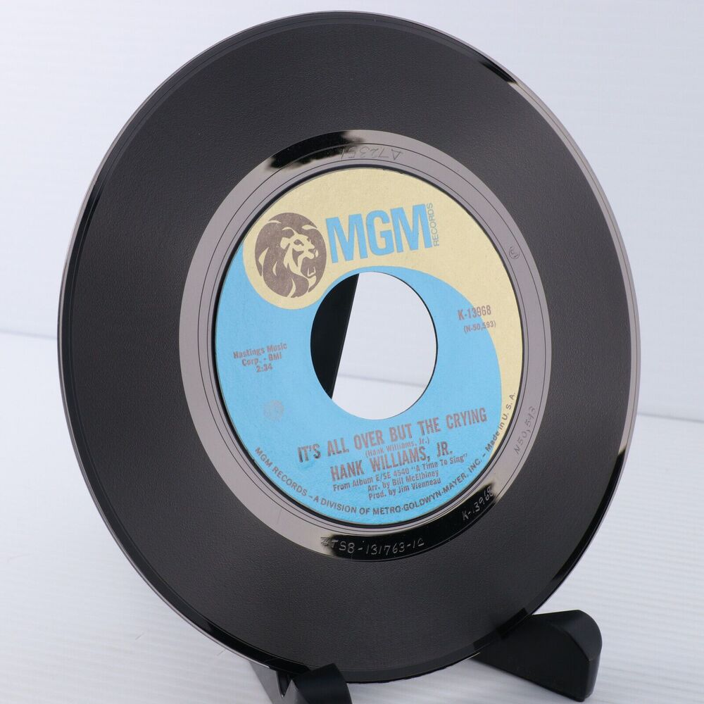 Hank Williams Jr. – It's All Over But The Crying / Rock In My Shoe 45 rpm Record - Picture 5 of 16